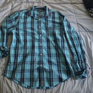 John Bartlett consensus blue plaid shirt